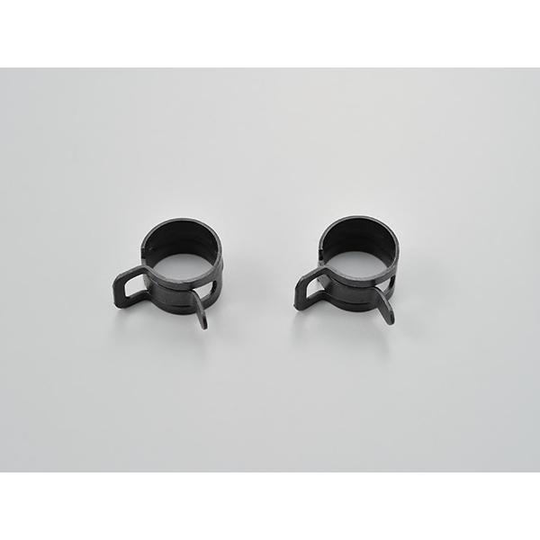 【商品説明】フューエルホース、オイルライン、ブリーザーホース等あらゆるホースの緩み防止に。●2個セット。●材質：バネ鋼。●黒塗装。【サイズ】10mm