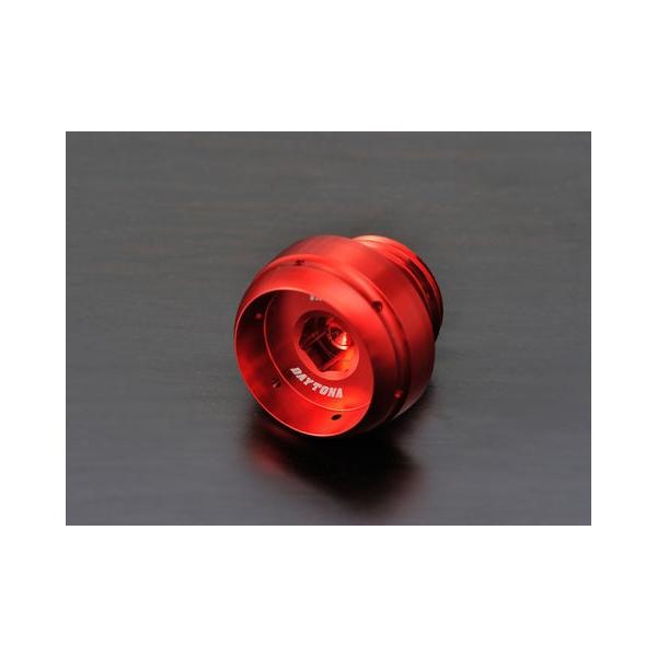 六角レンチタイプだからイタズラ抑止効果も！アルミ削り出しアルマイト仕上げのオイルフィラーキャップ。Oリング付属。回り止めワイヤー固定穴付き。使用六角レンチサイズ：8mm