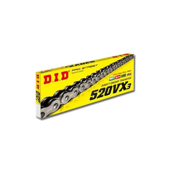 DIDチェーン 520VX3 120L シルバー ZB(カシメタイプ) 324717 : 2