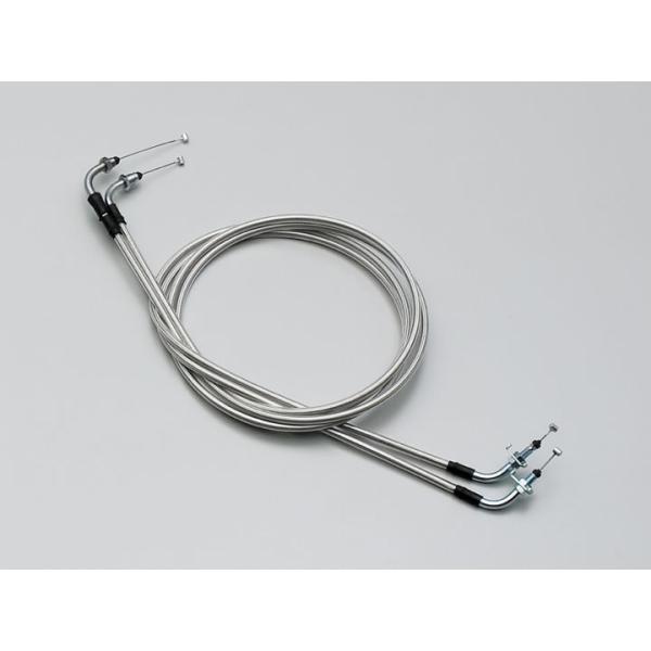 ハリケーン スロットルケーブルＷ  ステンレスメッシュ  アウター長 1800/1780mm  HB6046M