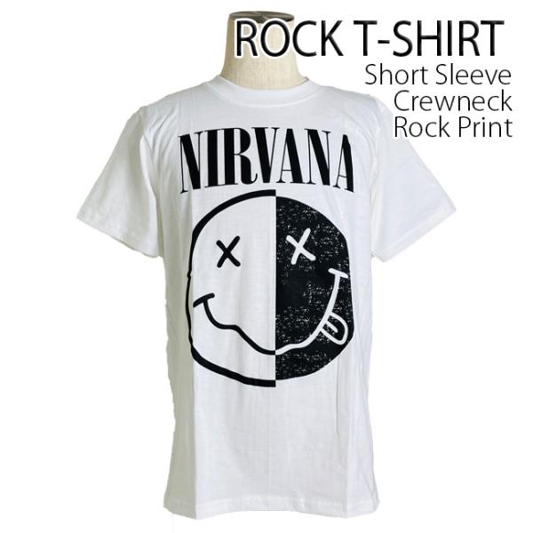 爆買 ロックTシャツ バンドTシャツ パンク Nirvana ニルヴァーナ シンプルロゴ メンズ レディース M-2XLサイズ 白色 ストリート系