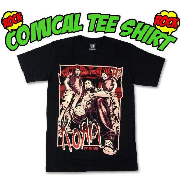 ロックtシャツ バンドtシャツ パンク アメコミ風 コーン メンバーイラスト Mサイズ 黒色 Nts016 T Link 通販 Yahoo ショッピング