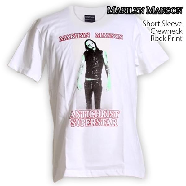 ロックtシャツ バンドtシャツ パンク Marilyn Manson マリリン マンソン2 Mサイズ Lサイズ 黒色 白色