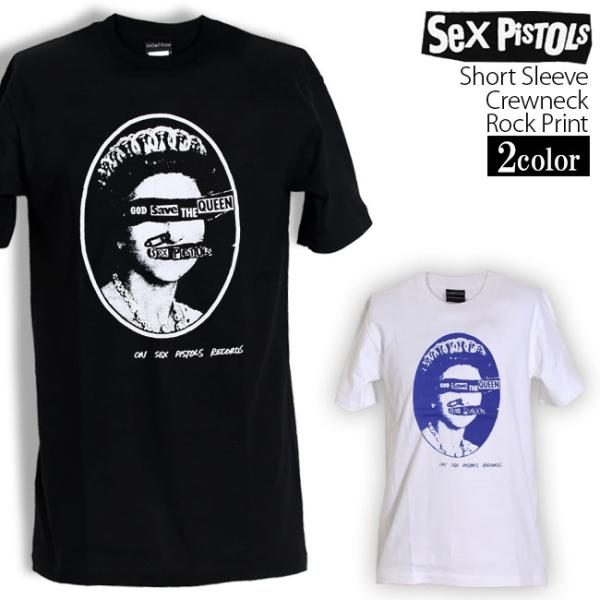 ロックtシャツ バンドtシャツ パンク Seｘ Pistols モノクロロゴ 