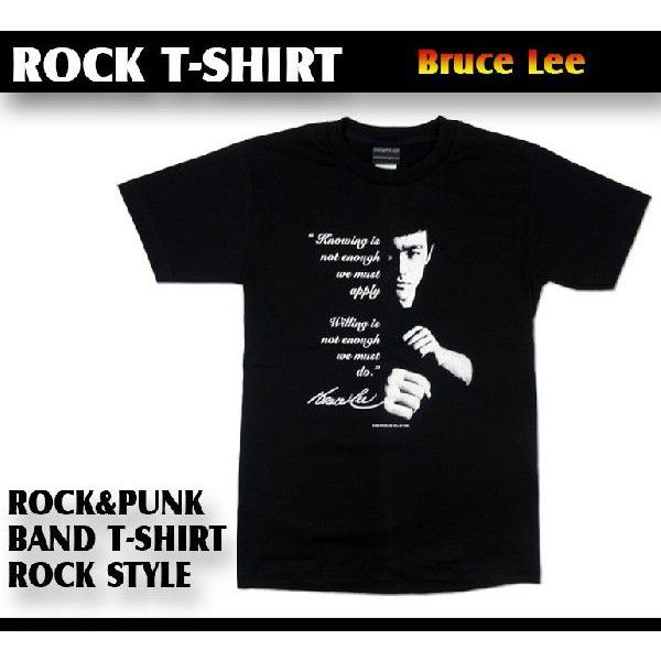 ロックtシャツ バンドtシャツ パンク Bruce Lee ブルース リー 名言