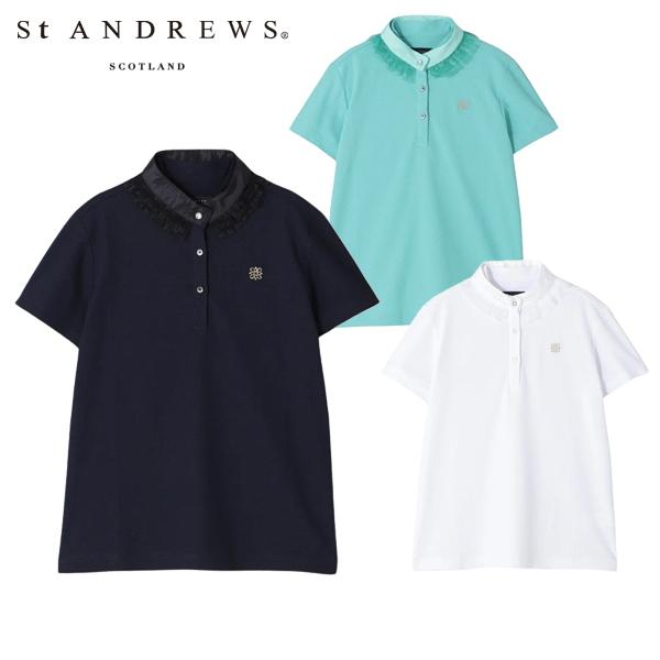 セントアンドリュース ゴルフ レディース 半袖 ポロシャツ　トップス人気 セントアンドリュース（ST.ANDREWS）（レディース）ゴルフウェア