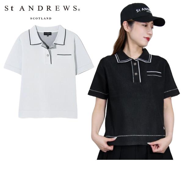 【大感謝祭P10倍】【送料無料】ポロシャツ レディース セントアンドリュース St ANDREWS 2025 秋冬 新作 ゴルフウェア 043-5260804 St ANDREWS 【大感謝祭P10倍】ポロシャツ レディース セント