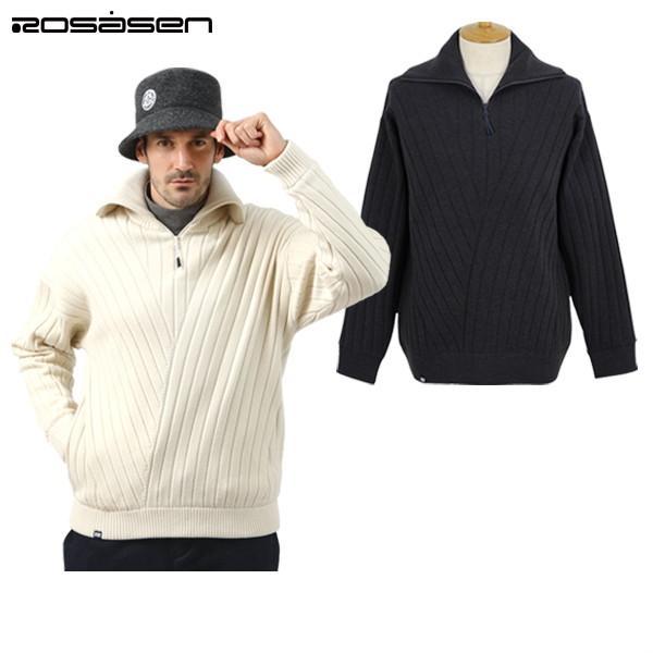 ROSASEN グレー リブ編み パーカー L ゴルフウェア