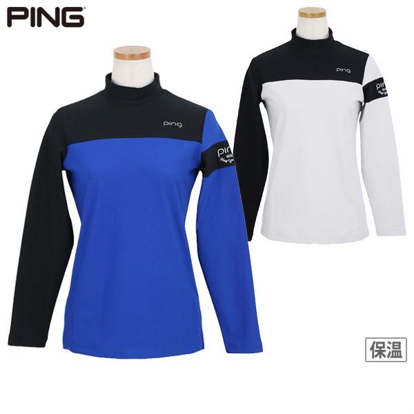 中古 レディース ピン PING ブルゾン M 白 ホワイト 長袖ダブル