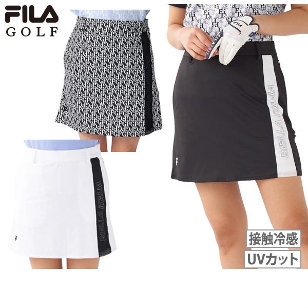 FILA ゴルフ レディース スカート ブラック/ホワイトチェック FILA ゴルフウェアレディース スカート インナー付きパンツ