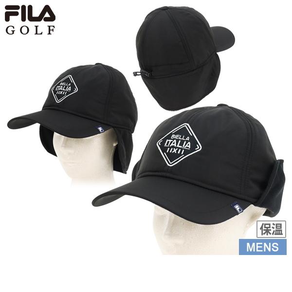 T-on ティーオンメンズフィラゴルフキャップ 中綿キャップ 耳当て付きキャップ 保温 防寒 タフタ素材 フリース切替 メガヒート裏地付き 2WAY ロゴ刺繍 ゴルフ  表記サイズF(F)サイズF(F) メーカー対応頭囲58cm つば7cm...