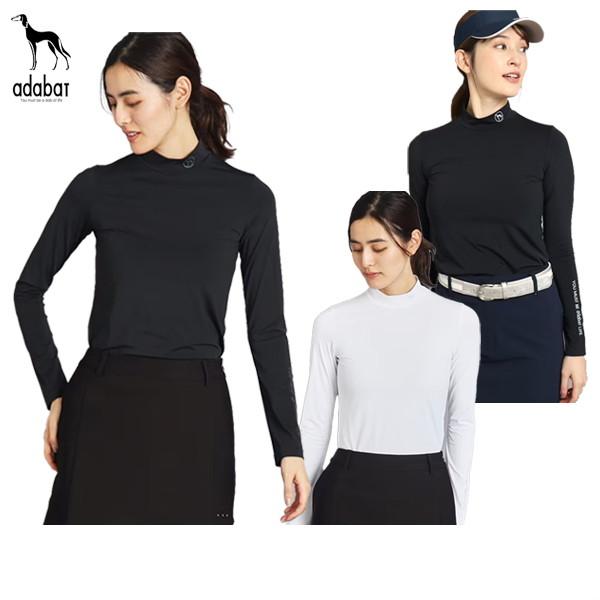 【タイムセール 12/23 13:00迄】ハイネックシャツ レディース アダバット adabat ゴルフウェア c86-01295 OFF adabat（アダバット） ハイネックシャツ レディース ゴルフウェア c86