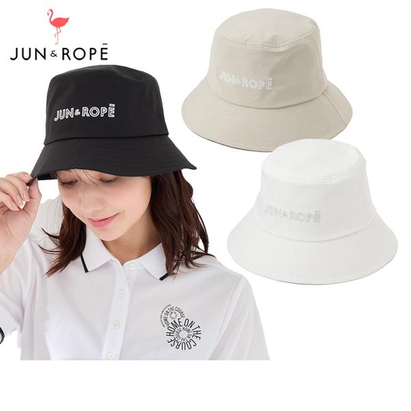 【新品タグ付き】ジュンアンドロペ　ロゴ入りツバ広ハット レディス JUN&ROPÉ(ジュン アンド ロペ) / 【撥水】ロゴ入りツバ広ハット