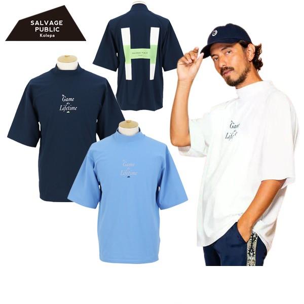 サイズ：M SALVAGE PUBLIC サルベージパブリック Kolepa ハイネック 半袖Tシャツ HONOLULU  ホワイト系 [240101418581] ゴルフウェア メンズ ストスト SALVAGE PUBLIC KOLEPA［サルベージパブリックコレパ］Honu Tech
