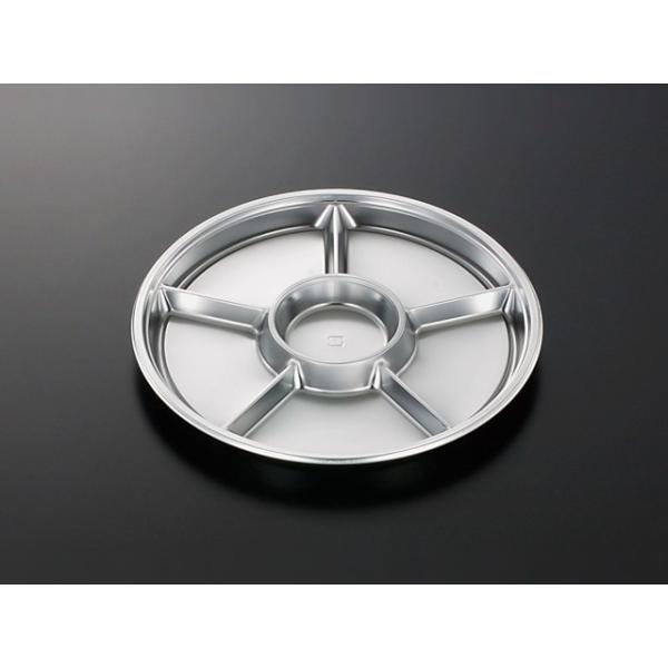 オードブル容器 DXPD 丸35-6 SV-BK 160枚入り 本体蓋セット パーティー