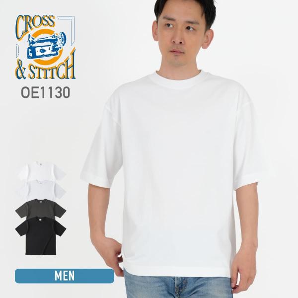 CROSS & STITCH Tシャツ メンズ 半袖 無地 CROSS STITCH クロス