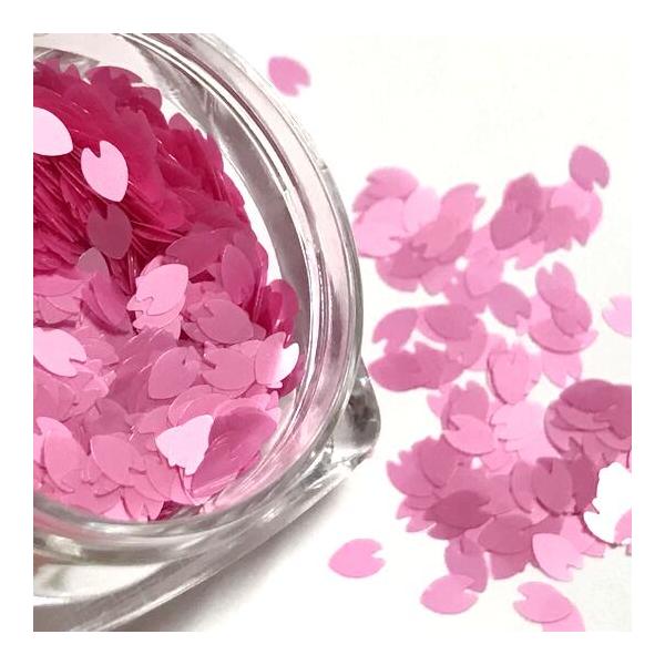桜の花びらのホログラムS ピンク ライラック 約1g 半透明 ネイル レジン封入 チェリーブロッサム サクラ 春モチーフ フラワー 花弁 和風 和モチーフ パーツ