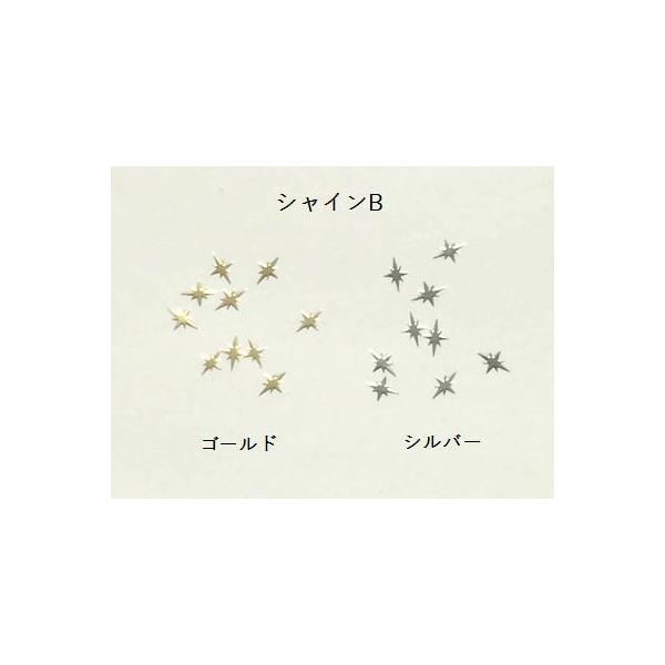 （10枚セット）シャインのメタルパーツB キラキラ 光 ネイル レジン封入 ゴールド 薄型 貼り付け ハンドメイド デコパーツ