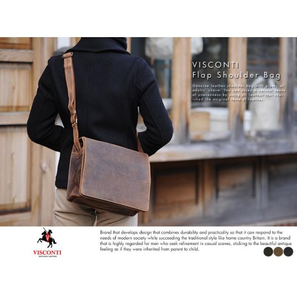 ショルダーバッグ メンズ 本革 Visconti 牛革 フラップショルダー 斜めがけ 大人 ヴィンテージ 大きめ Buyee Buyee 日本の通販商品 オークションの代理入札 代理購入