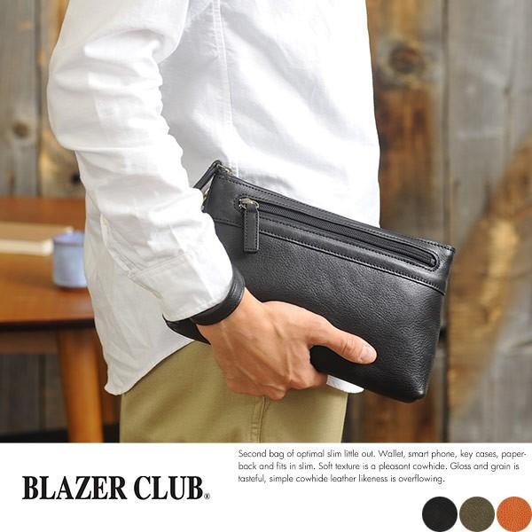 BLAZERCLUB セカンドバッグ メンズ 本革 日本製 クラッチバッグ