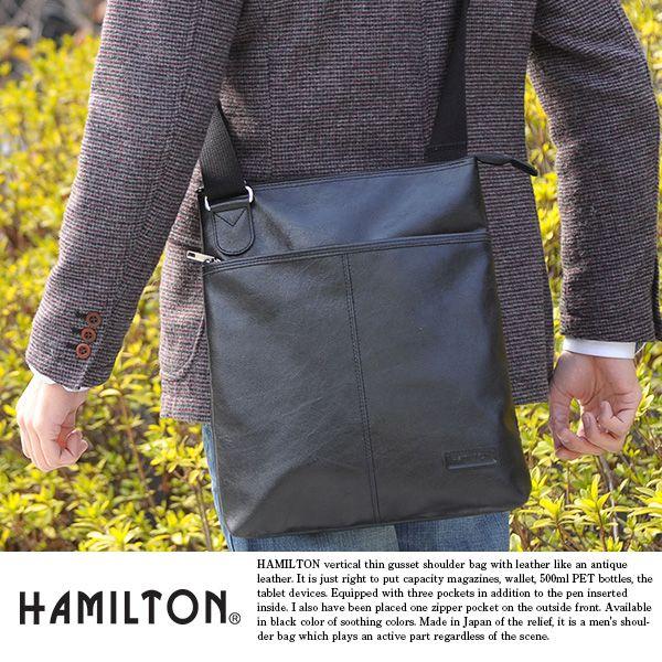 ショルダーバッグ メンズ 合皮 日本製 薄マチ 縦型 Hamilton Ts メンズバッグ専門店 紳士の持ち物 通販 Yahoo ショッピング