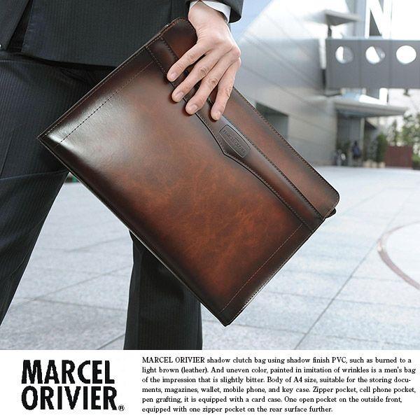 クラッチバッグ メンズ 日本製 シャドー Marcel Orivier チョコ レザー セカンドバッグ 大きめ Ts 026 メンズバッグ専門店 紳士の持ち物 通販 Yahoo ショッピング