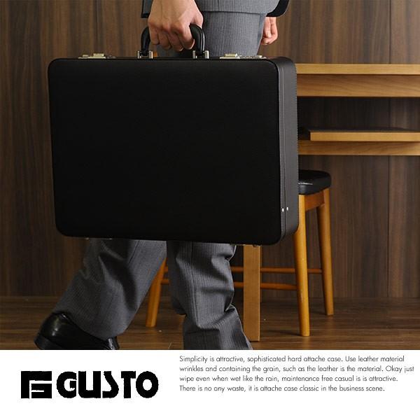 GUSTO ハードアタッシュケース A3対応 ダイヤルロック メンズ ビジネス