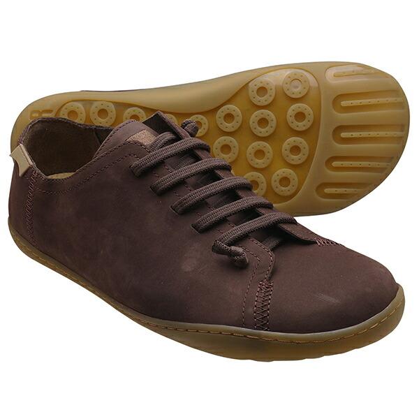 返品交換可】 CAMPER カンペール Peu Cami ダークブラウンヌバック  