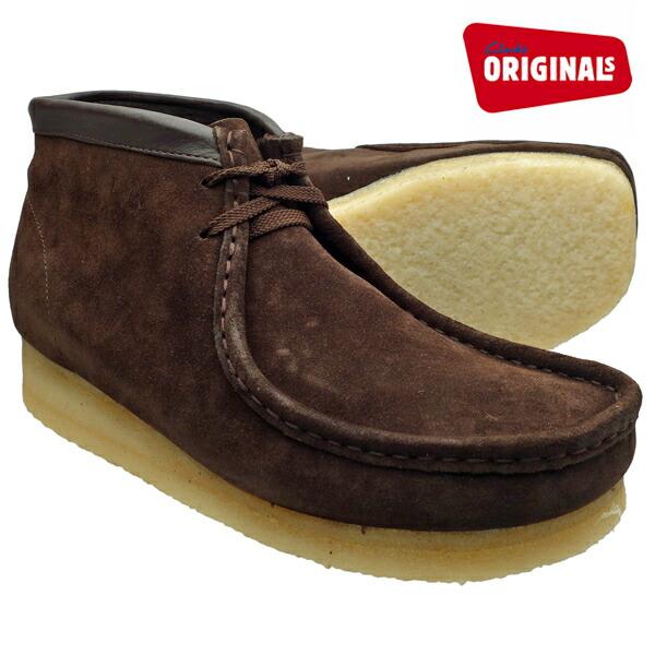 返品交換可】 クラークス ワラビーブーツ ブラウンスエード CLARKS