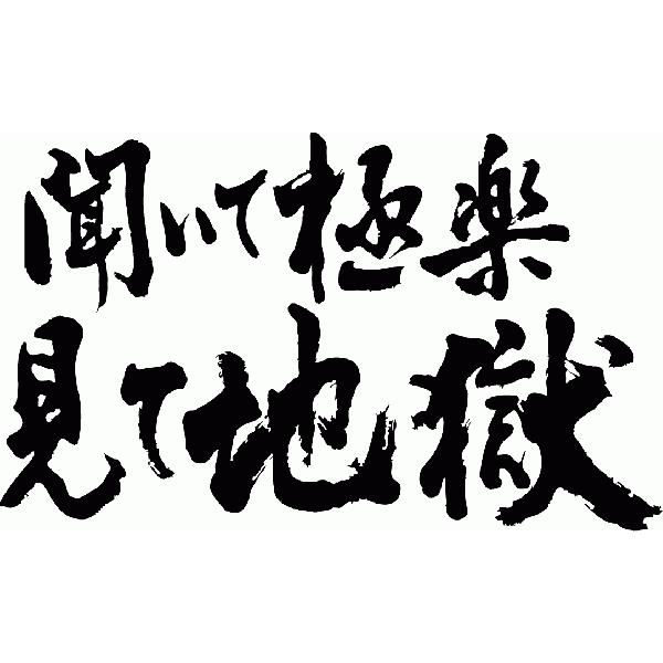 聞いて極楽見て地獄 横書 書道家が書くかっこいい漢字tシャツ T Kanji Koto Kiitegokuraku Yoko T Time せとうち広告 通販 Yahoo ショッピング