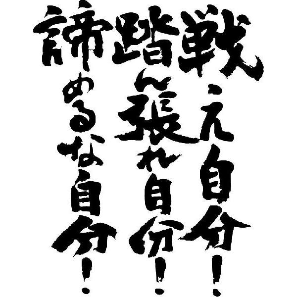 戦え自分 踏ん張れ自分 諦めるな自分 縦書 書道家が書くかっこいい漢字トレーナー Tl Kanji Ta Tatakaejibun Tate T Time せとうち広告 通販 Yahoo ショッピング
