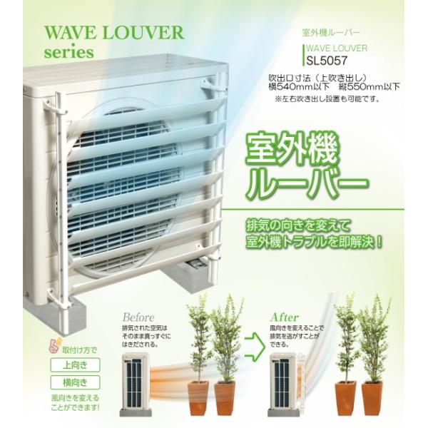 ルウオウ室外機 地域限定送料無料 排気の向きを変えてエアコン室外機トラブルを