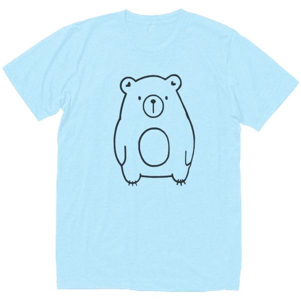 familiar 水色 クマ Tシャツ 100　美品✨️ 動物・生き物 Tシャツ 動物 生き物 クマ 熊 水色 : Tシャツ専門店