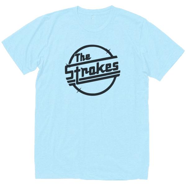 ザ ストロークス The Strokes バンド ロック Tシャツ 水色 : Tシャツ