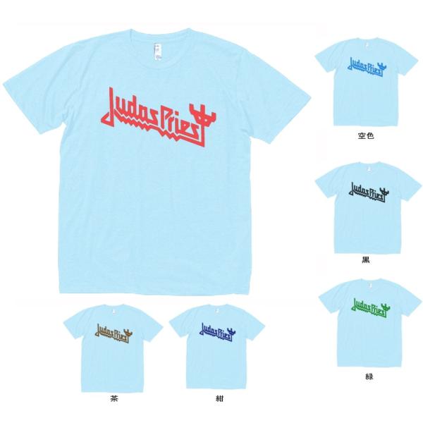 Judas Priest バンドTシャツ Mサイズ 音楽・バンド・ロック・シネマ Tシャツ Judas Priest 水色 : Tシャツ