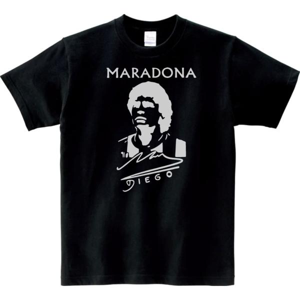 人物・有名人 Tシャツ マラドーナ ブラック