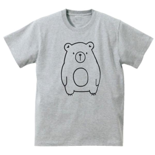 T熊さん専用 動物・生き物 Tシャツ 動物 生き物 クマ 熊 グレー : Tシャツ