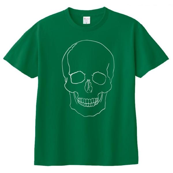 LLICA スカルデザイン Tシャツ llica スカルと花デザイン Tシャツ print Tシャツ 】花笠スカル