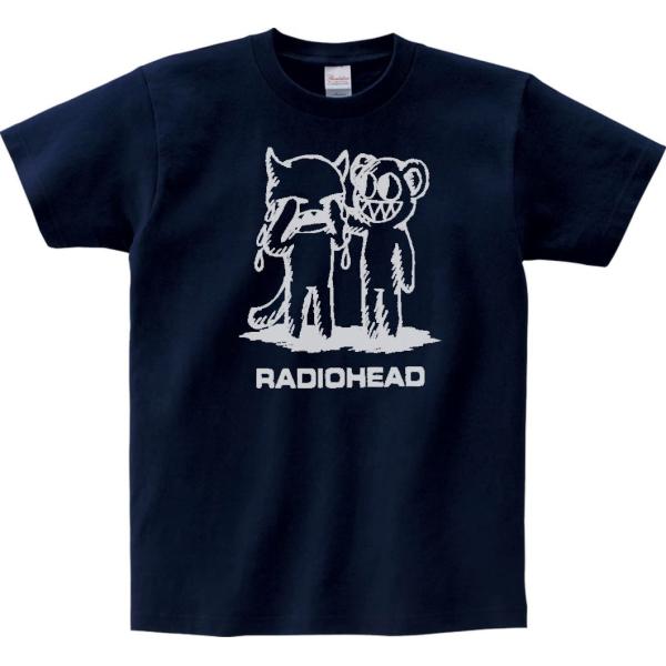 90s RADIOHEAD レディオヘッド リンガー Tシャツ ネイビー Vintage Music Item (ヴィンテージミュージックアイテム) 90s
