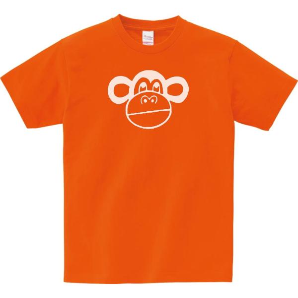 動物・生き物 Tシャツ 動物 生き物 サル 猿 オレンジ : Tシャツ