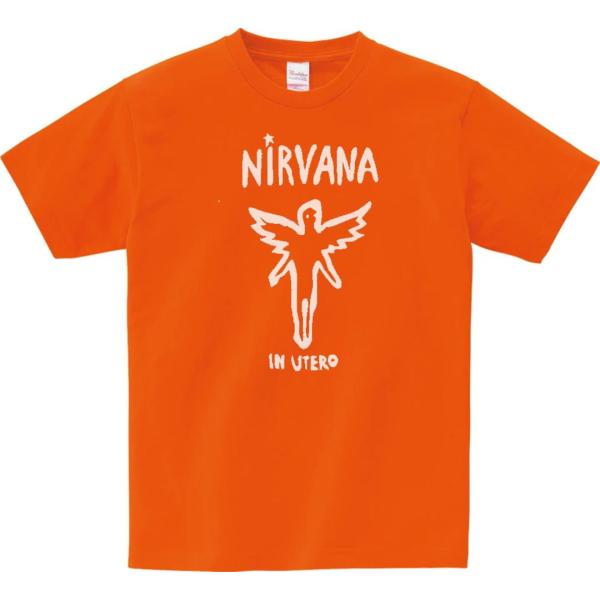 NIRVANA ニルヴァーナ バンド ロック Tシャツ オレンジ : Tシャツ専門