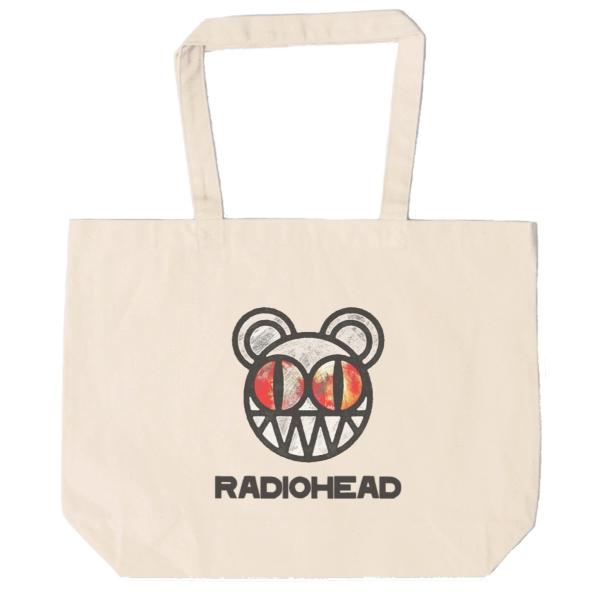 レディオヘッド トートバッグ キャンバス 12oz 綿100％ ナチュラル色