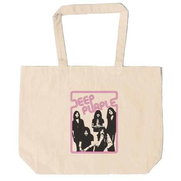 ディープパープル トートバッグ キャンバス 12oz 綿100％ ナチュラル色