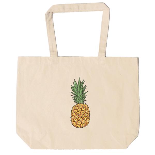 パイナップル トートバッグ キャンバス 12oz 綿100％ ナチュラル色 : T