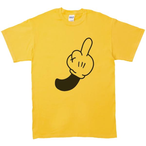 おもしろ パロディ バカ Tシャツ FUCK ファック イエロー : Tシャツ 