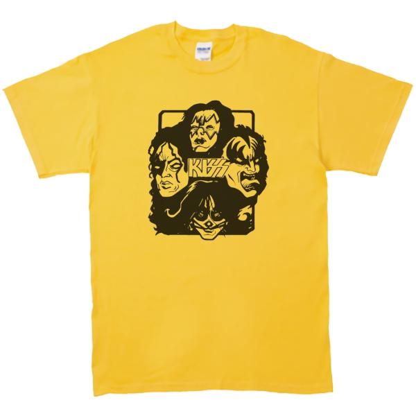 氣志團グッズ KISSES イエロー 黄色 腕章 音楽・バンド・ロック・シネマ Tシャツ KISS イエロー : Tシャツ専門店