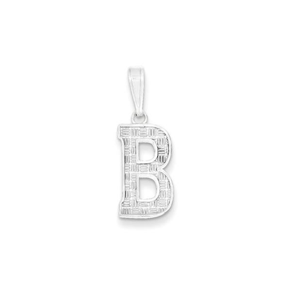 The Sami テクスチャー ブロック Initial ペンダント スターリング In 贈物 シルバー 海外取寄せ品 B Letter