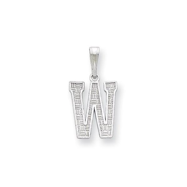 The Sami テクスチャー ブロック Initial ペンダント 売店 In W シルバー Letter 海外取寄せ品 スターリング