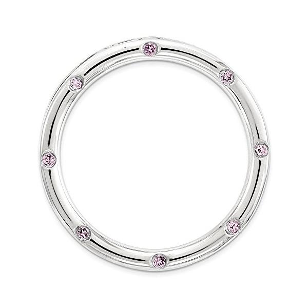 スターリング シルバー Stackable 29mm 送料無料お手入れ要らず ラージ サファイア スライド ピンク 海外取寄せ品 Created