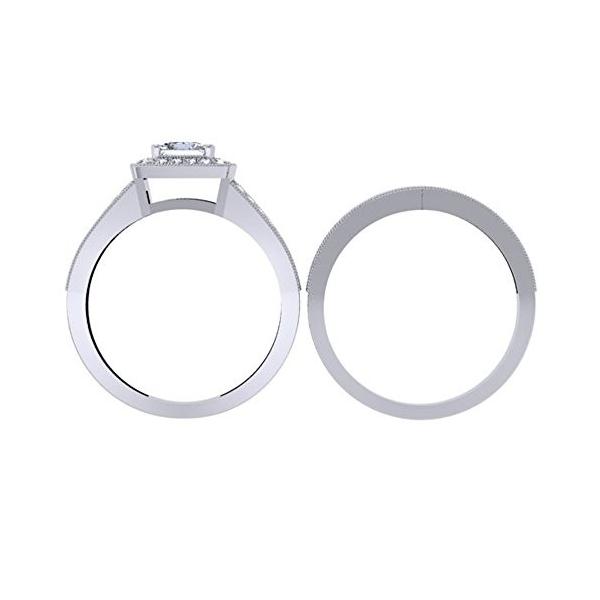 1.00 Carat (ctw) 10K ホワイト ゴールド プリンセス & ラウンド ダイヤモンド レディース Engagemen(海外取寄せ品) 1.00 Carat (ctw) 10K ホワイト ゴールド プリンセス & ラウンド ダイヤモンド レディース Engagemen(海外取寄せ品)